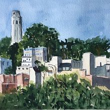 Cityscapes . Un progetto di Belle arti, Paesaggismo, Pittura, Street Art, Creatività e Pittura ad acquerello di Willy van Dregt - 19.01.2024