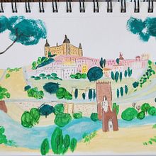 Mi proyecto del curso: Sketchbook pictórico en gouache. Traditional illustration, Sketching, Drawing, Architectural Illustration, Sketchbook, and Gouache Painting project by mari carmen Gómez - 01.20.2024