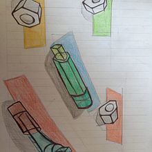 Mi proyecto del curso: Técnicas de dibujo técnico para representación tridimensional. Un proyecto de Diseño industrial, Diseño de producto, Bocetado, Dibujo, Dibujo realista, Ilustración con tinta y Artesanía de Victor Armando Ramos Mucha - 20.01.2024