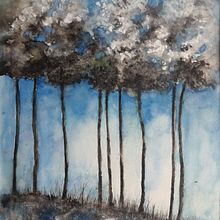 Watercolor and gouache, Winter. Pintura projeto de Anna Sokół - 20.01.2024
