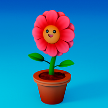 Little Flower. 3D Modeling project by María Alarcón - 01.22.2024