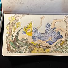 Mój projekt z kursu: Techniki ilustracji dla dzieci w szkicowniku. Character Design, Pencil Drawing, Children's Illustration, Sketchbook, Gouache Painting, and Picturebook project by Karolina - 01.22.2024