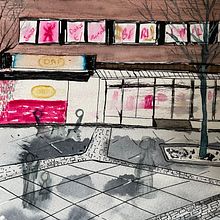 Mein Abschlussprojekt für den Kurs: Urban Sketching: Kreiere expressive Stadtlandschaften. Painting, Sketching, Drawing, Watercolor Painting, Sketchbook & Ink Illustration project by Golnaz Torabi - 01.22.2024