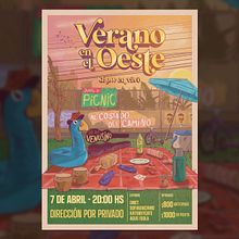 Mi proyecto final: Póster para Verano en el Oeste. Design, Graphic Design, T, pograph, Creativit, Poster Design, Digital Design, and Digital Illustration project by isolaagustin68 - 03.17.2023