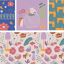 Always There. Inspired by women  that work silently on a daily basis  to maintain a united family.. Graphic Design, Product Design, Pattern Design, and Digital Illustration project by Marina Garzón Soto - 01.23.2024