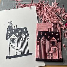 Mi proyecto del curso: Carvado de sellos y técnicas de estampación. Printing, and Engraving project by Viely Flores - 01.23.2024