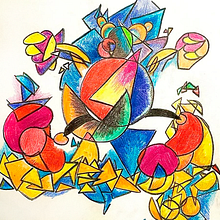 FA Pallassos - Futurisme/Fauvisme/Expressionisme Ein Projekt aus dem Bereich Traditionelle Illustration von Pau Forte - 23.01.2024