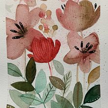My project for course: Artistic Floral Watercolor: Connect with Nature . Ilustrasi tradisional, Lukisan, Lukisan Cat Air & Ilustrasi Botani proyek oleh laura_valoma - 01.24.2024