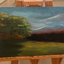 My project for course: Landscape Oil Painting with Plein-air Techniques. Fine Arts, Painting, and Oil Painting project by elenasharga140891 - 01.24.2024