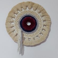 Il mio progetto del corso: Tessuto in telaio rotondo. Accessor, Design, Decoration, Fiber Arts, Weaving, and Textile Design project by Corina Lorettu - 01.25.2024