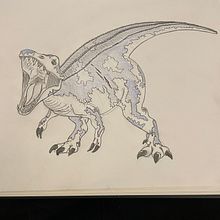 Jurassic World-blue  Ein Projekt aus dem Bereich Traditionelle Illustration von Filip Skotarczak - 25.01.2024