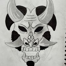Japońska maska  Ein Projekt aus dem Bereich Tattoodesign von Filip Skotarczak - 25.01.2024