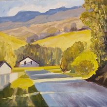 My project for course: Oil Landscape Painting: Explore the Power of Light. Traditional illustration, Fine Arts, Pencil Drawing, Oil Painting, and Naturalistic Illustration project by yosilubalsky - 01.25.2024