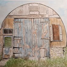 My project Barn door. Fine Arts, Painting, Watercolor Painting, and Traditional illustration project by francesbarratt - 11.22.2023