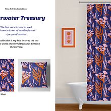 Underwater Treasury -Pattern design for homeware products. Un progetto di Graphic design, Product design, Pattern design e Illustrazione digitale di Tiina Achrén - 25.01.2024