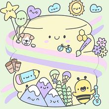 Mi proyecto del curso: Diseño de mundos kawaii: crea ilustraciones alegres. Un proyecto de Diseño de personajes, Ilustración digital y Manga de denissepinies - 25.01.2024
