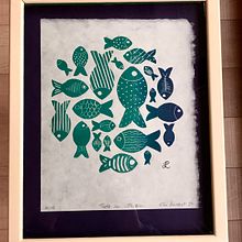 "Fische im Schwarm" schwimmen endlich im eigenen Rahmen. Un progetto di Artigianato di Eva Unrast - 26.01.2024