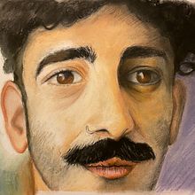 Mon projet du cours : Portrait réaliste à la craie pastel. Un proyecto de Ilustración tradicional, Bellas Artes, Dibujo, Dibujo de Retrato y Dibujo realista de mariednt - 26.01.2024