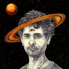 AUTORRETRATO CÓSMICO. Fine Arts, Creativit, Pencil Drawing, Artistic Drawing, Portrait Drawing, Realistic Drawing, Ink Illustration, Traditional illustration, Naturalistic Illustration, and Painting project by Adán Aryas - 01.27.2024