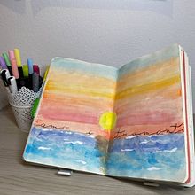 Pagine acquerello del mio quaderno creativo. Creativit, Watercolor Painting, and Calligraph project by giulicara - 01.27.2024