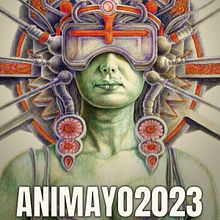 CARTEL FESTIVAL ANIMAYO. Design, Pencil Drawing, Drawing, Portrait Drawing, Realistic Drawing, Artistic Drawing, Colored Pencil Drawing, Creativit, Fine Arts, Poster Design, Graphic Design, Ink Illustration, Traditional illustration, and Watercolor Painting project by Adán Aryas - 01.27.2024