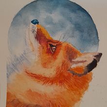 Mi proyecto del curso: Retratos expresivos de animales en acuarela. Un proyecto de Ilustración tradicional, Pintura a la acuarela, Dibujo realista e Ilustración naturalista				 de la.centaura6 - 27.01.2024