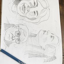 Mon projet du cours : Carnet de portraits : explorez le visage humain . Schițe, Desen, Desen de portret, Desen artistic și Caiet de schițe de Stéphanie Desmeules - 01.27.2024