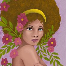 Mein Abschlussprojekt für den Kurs: Illustrierte Porträts: Adobe Fresco für Anfänger. Ilustração digital projeto de Andrea - 27.01.2024