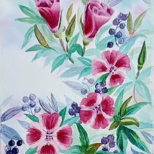 My project for course: Artistic Floral Watercolor: Connect with Nature. Traditional illustration, Painting, Botanical Illustration, and Watercolor Painting project by Anna Lau - 01.26.2024