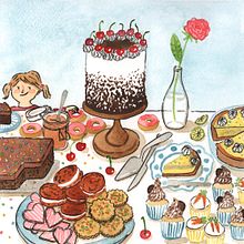 Birthday card in watercolour and ink. Un projet de Illustration traditionnelle de Annemieke Spruijt - 28.01.2024