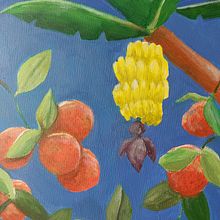 Meu projeto do curso: Pintura com tinta acrílica: crie peças coloridas e tropicais. Een project van Schilderij,  Acr, lschilderij y Naturalistische illustratie van Thalita Bastos - 25.01.2024