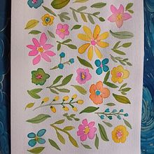 Mi proyecto del curso: Estampados florales en acuarela con colores vibrantes. Een project van Traditionele illustratie, Patroonontwerp, Aquarelschilderen y  Botanische illustratie van sandymmster - 28.01.2024