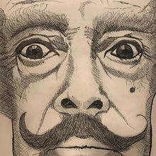 Salvador Domingo Felipe Jacinto Dalí i Domènech, marqués de Dalí de Púbol . Drawing project by Klaudia Traczyk - 01.28.2024