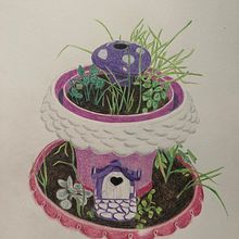 Fairy Garden. Een project van Traditionele illustratie van Nadia Bruwer - 28.01.2024