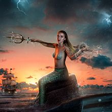 Mi proyecto del curso: sirena . Photograph, Photograph, Post-production, VFX, Photo Retouching, Fine-Art Photograph, Photographic Composition, Photomontage, and Color Correction project by pedro fernandez - 01.29.2024
