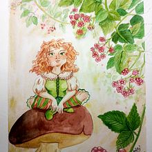 My project for course: Fairy-Tale Illustration with Watercolors. Traditional illustration, Painting, Drawing, Digital Illustration, and Watercolor Painting project by Katarína Kubečkova - 01.25.2024