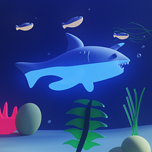The Narwhal Shark. 3D, Character Design, 3D Modeling, 3D Character Design, and 3D Design project by Luis David Reina Aguirre - 01.30.2024