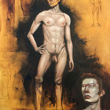 My project for course:  Realistic Figure Painting with Acrylic and Oil. Un progetto di Belle arti, Disegno realistico, Pittura acrilica, Pittura ad olio e Disegno anatomico di willie jimenez - 01.02.2024