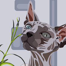 Ilustración Vectorial de Gato. Vector Illustration, Advertising, and Digital Illustration project by ANDRES LOZANO - 02.02.2024