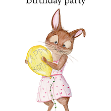 Bunny's birthday mini book. Traditional illustration, and Drawing project by Leonie Thoby - 02.03.2024