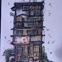 samodzielny projekt -  po kursie z Albertem Kieferem..... Drawing project by Klaudia Traczyk - 02.03.2024