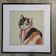Calico Mama Cat Counted Cross Stitch. Arts, and Crafts project by Rebecca Rulo - 02.04.2024