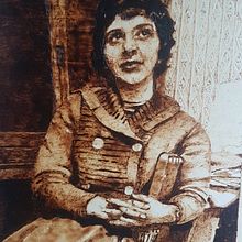Pyrography project - Portrait. Arts, Crafts, Drawing, Portrait Drawing, Woodworking, and Creativit project by Jan Harvey - 02.04.2024