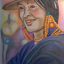 Mi proyecto del curso: Retrato realista al pastel tiza. Un proyecto de Ilustración tradicional, Bellas Artes, Dibujo, Dibujo de Retrato y Dibujo realista de Angélica Botero - 04.02.2024