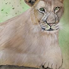 Mon projet du cours : Portraits expressifs d'animaux à l'aquarelle. Un projet de Illustration traditionnelle, Aquarelle, Dessin réaliste et Illustration naturaliste de sandrine GANIER - 04.02.2024