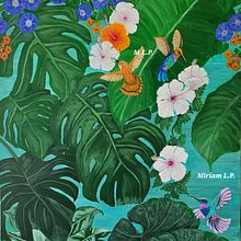 Mi proyecto del curso: Pintura botánica con acrílico. Traditional illustration, Fine Arts, Painting, Acr, lic Painting, and Botanical Illustration project by Miriam Lezcano Puey - 01.20.2024