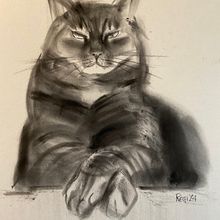 My project for course: Expressive Drawing with Charcoal. Un projet de Beaux Arts, Dessin, Dessin de portrait et Illustration naturaliste de Regina Raycheva - 05.02.2024