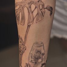 Mi proyecto del curso: Tatuaje botánico con puntillismo. Traditional illustration, Tattoo Design, and Botanical Illustration project by Julian Mora - 02.05.2024