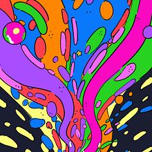 The light and stars above. Een project van Vectorillustratie,  Tekening, Digitale illustratie y  Concept art van Raúl González - 01.02.2024
