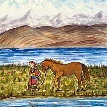 Un paseo por el lago. Traditional illustration & Ink Illustration project by aline - 11.18.2023